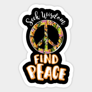 Seek Wisdom dark colors Sticker